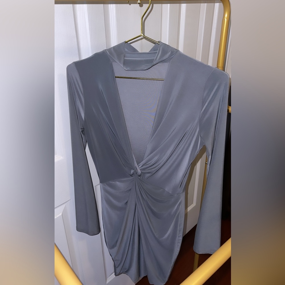 Gray MIDI Elastin Dress
